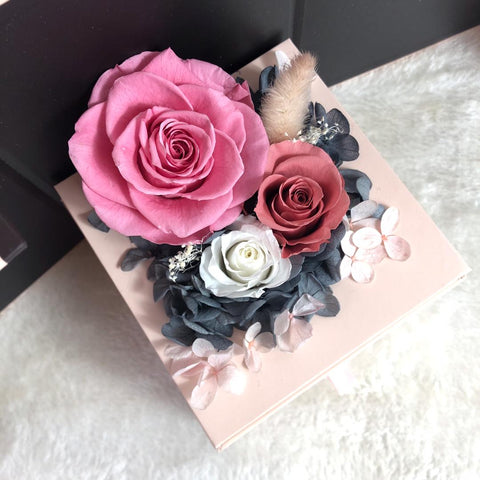 Image of Eternal Pink Rose Mother's Day Gift Box with Necklace