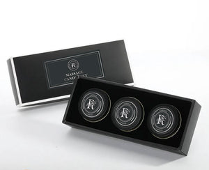 Massage Candle Set | Set of 3 Aromatherapy Soy Massage Candles | 3 Oz Each | Rose Lavender and Orchid Fragrances