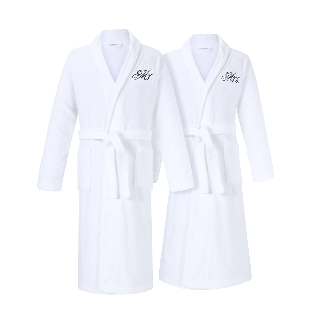 mr and mrs bathrobes set for couples for cotton anniversary gift
